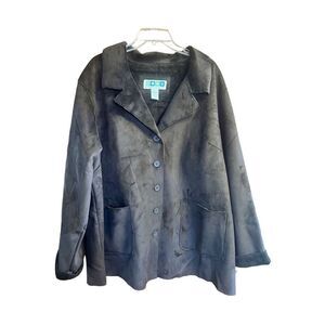 Outdoor Elements  Faux Suede Jacket Sz 2X Brown  NWOT